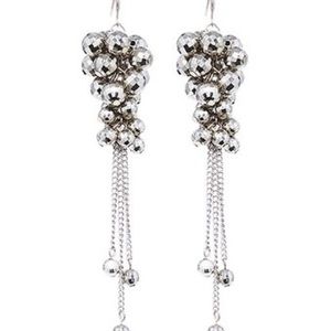 Amrita Singh Jara Silver Disco Ball Drop Earrings